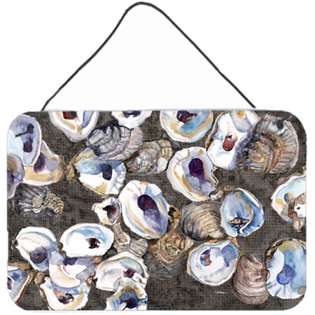 Carolines Treasures 8 x 12 in. Oysters Aluminium Metal Wall or Door Hanging Print 8789DS812